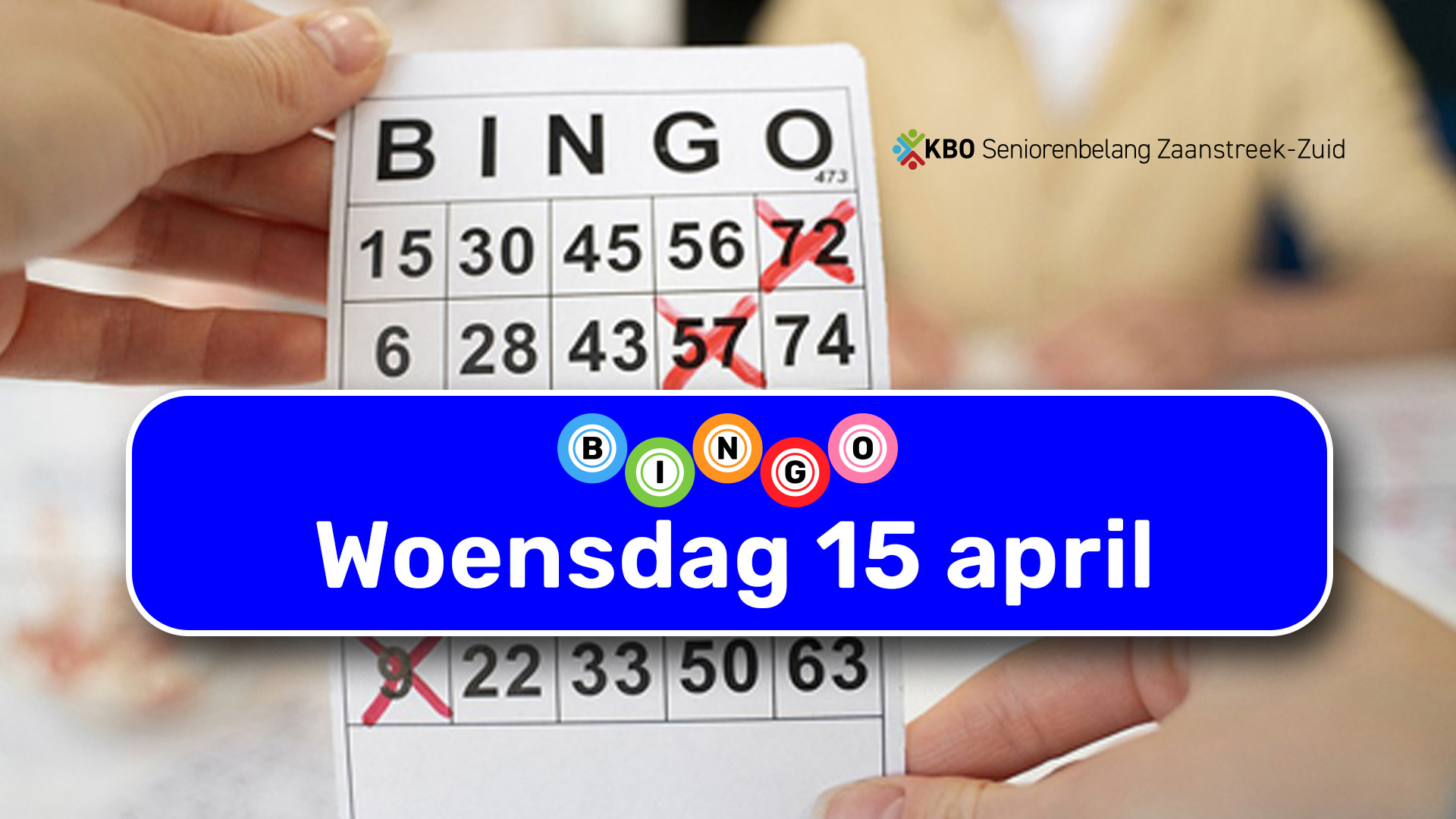 BINGO middag met KBO Zaanstreek Zuid